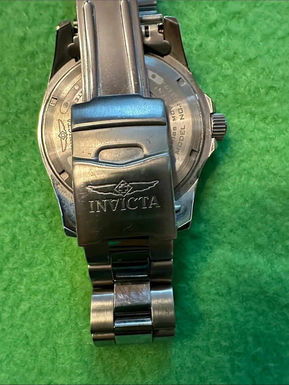 Invicta Men's Stainless Steel Watch with Black Dial